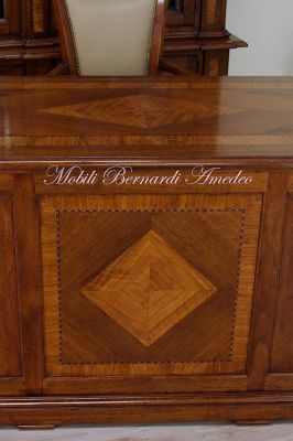 Classic style inlaid study desk handcrafted in solid wood
